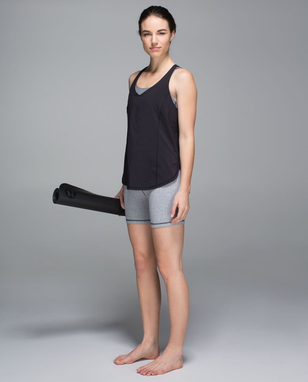 Lululemon Groove Short (Regular) - Heathered Herringbone Heathered Black White / Black / White