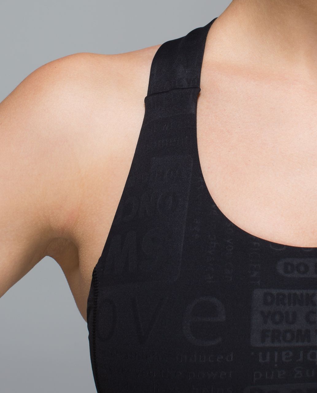 Lululemon All Sport Bra - Classic Manifesto Embossed Black