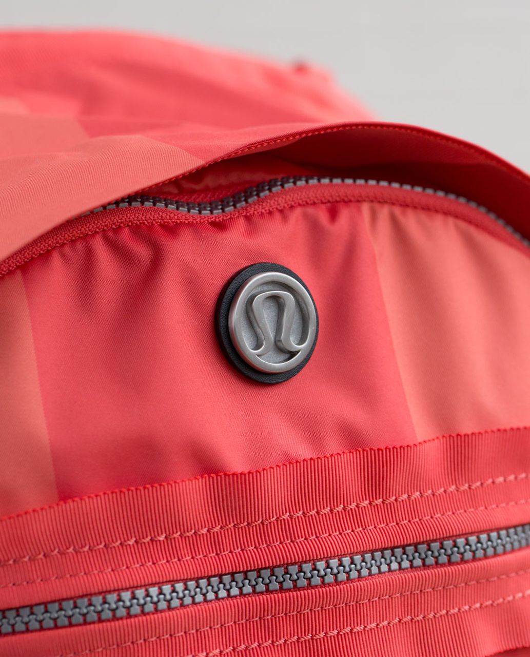 Lululemon Pack To Reality Backpack - Bold Stripe Atomic Red Plum Peach / Deep Coal