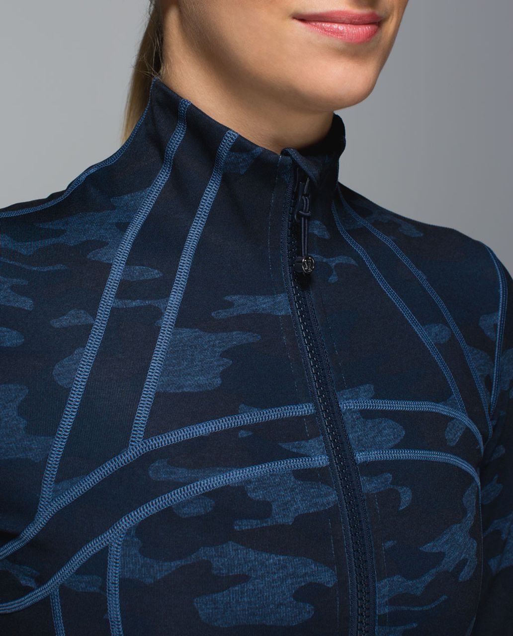 Lululemon Define Jacket - Heathered Texture Lotus Camo Oil Slick Blue