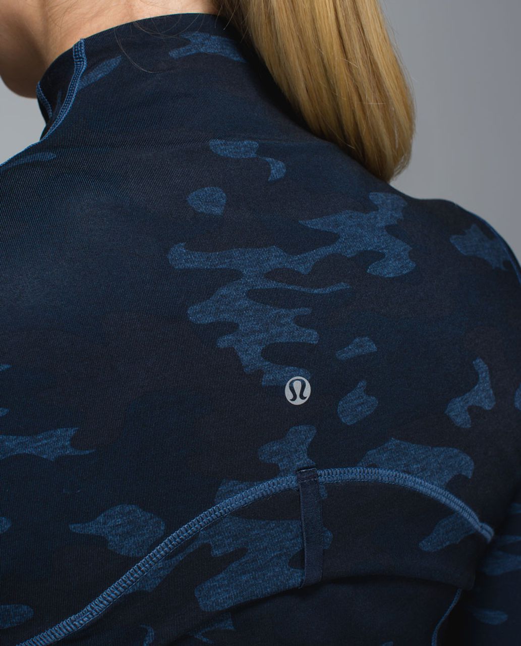 Lululemon Define Jacket - Heathered Texture Lotus Camo Oil Slick Blue