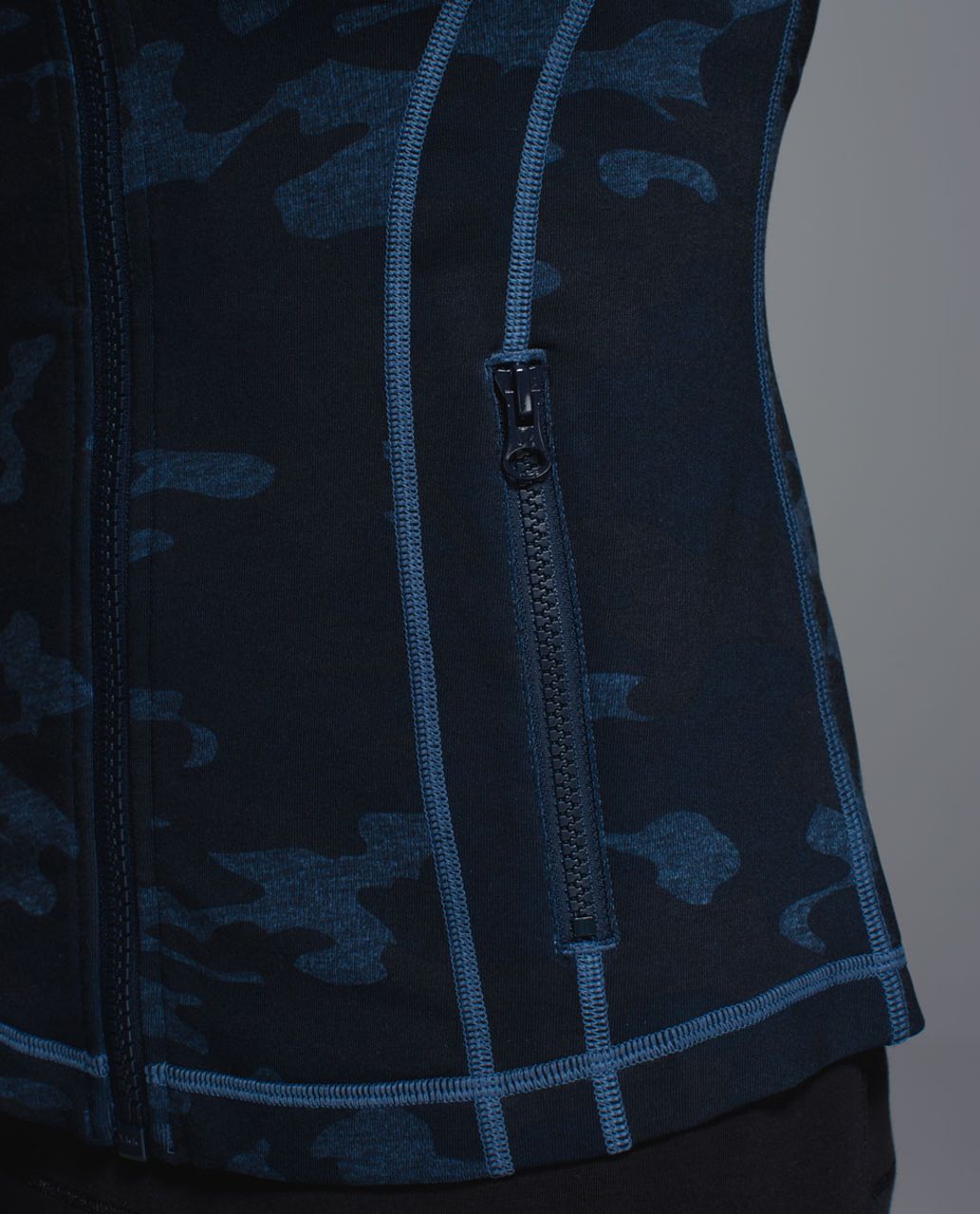 Lululemon Define Jacket - Heathered Texture Lotus Camo Oil Slick Blue