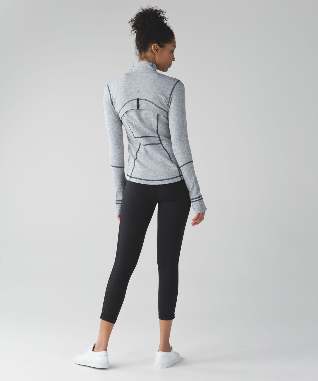 Lululemon Be Present Jacket Heathered Herringbone Heathered Black White  Size 6 - $50 - From W