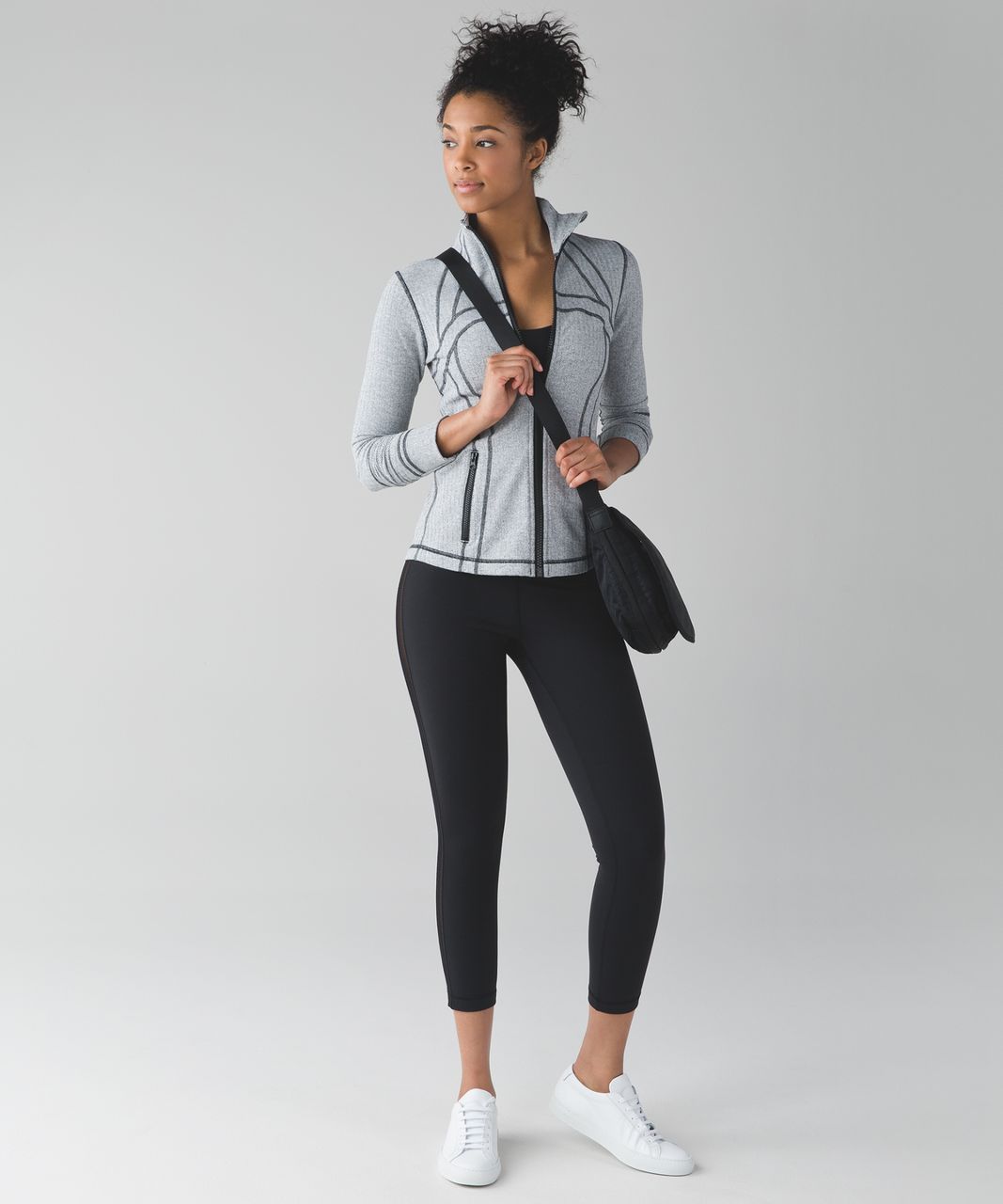 Lululemon Define Jacket - Heathered Herringbone Heathered Black White