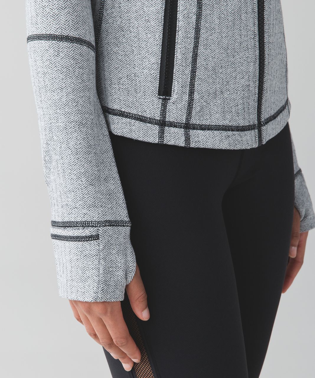 Lululemon Define Jacket - Heathered Herringbone Heathered Black White -  lulu fanatics