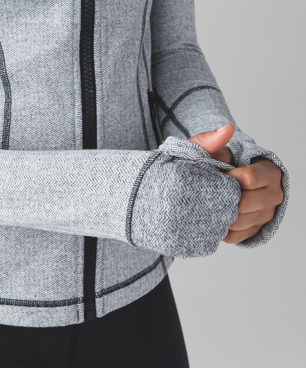 Lululemon Define Jacket - Heathered Herringbone Heathered Black White - lulu  fanatics