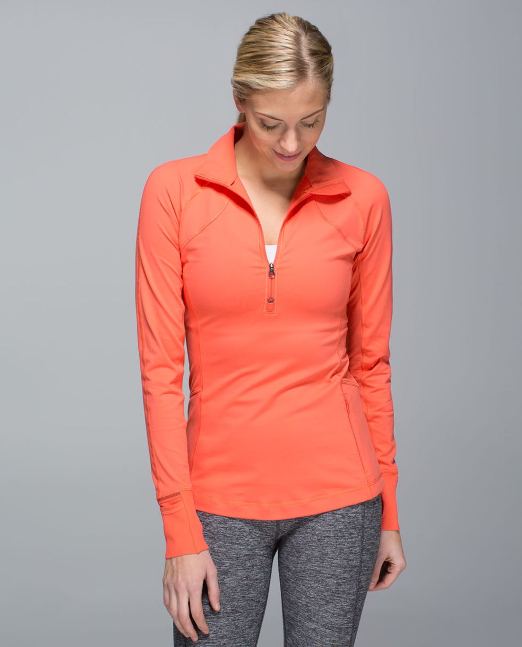 Lululemon Race With Grace 1/2 Zip II - Atomic Red