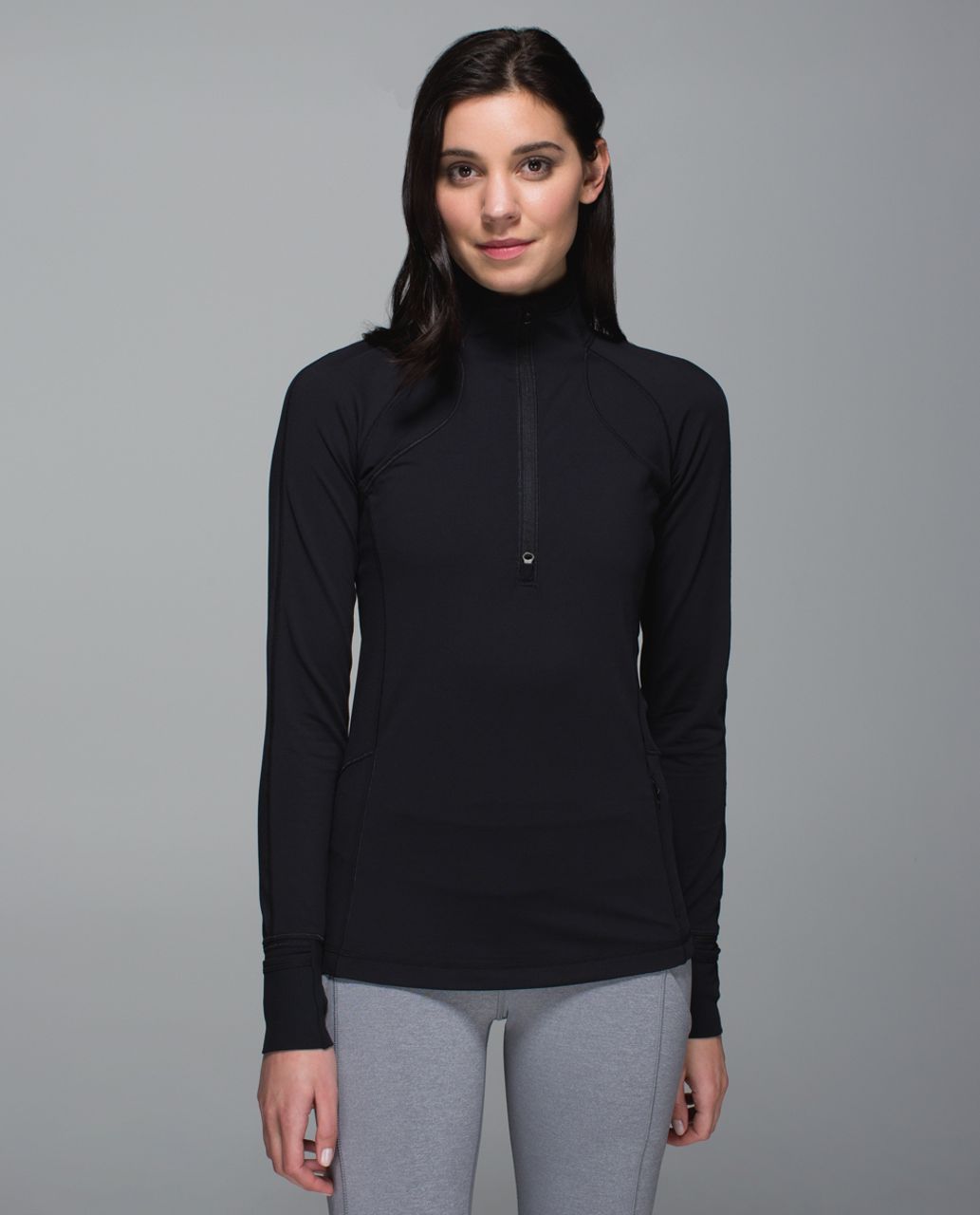 Lululemon Race With Grace 1/2 Zip II - Black - lulu fanatics