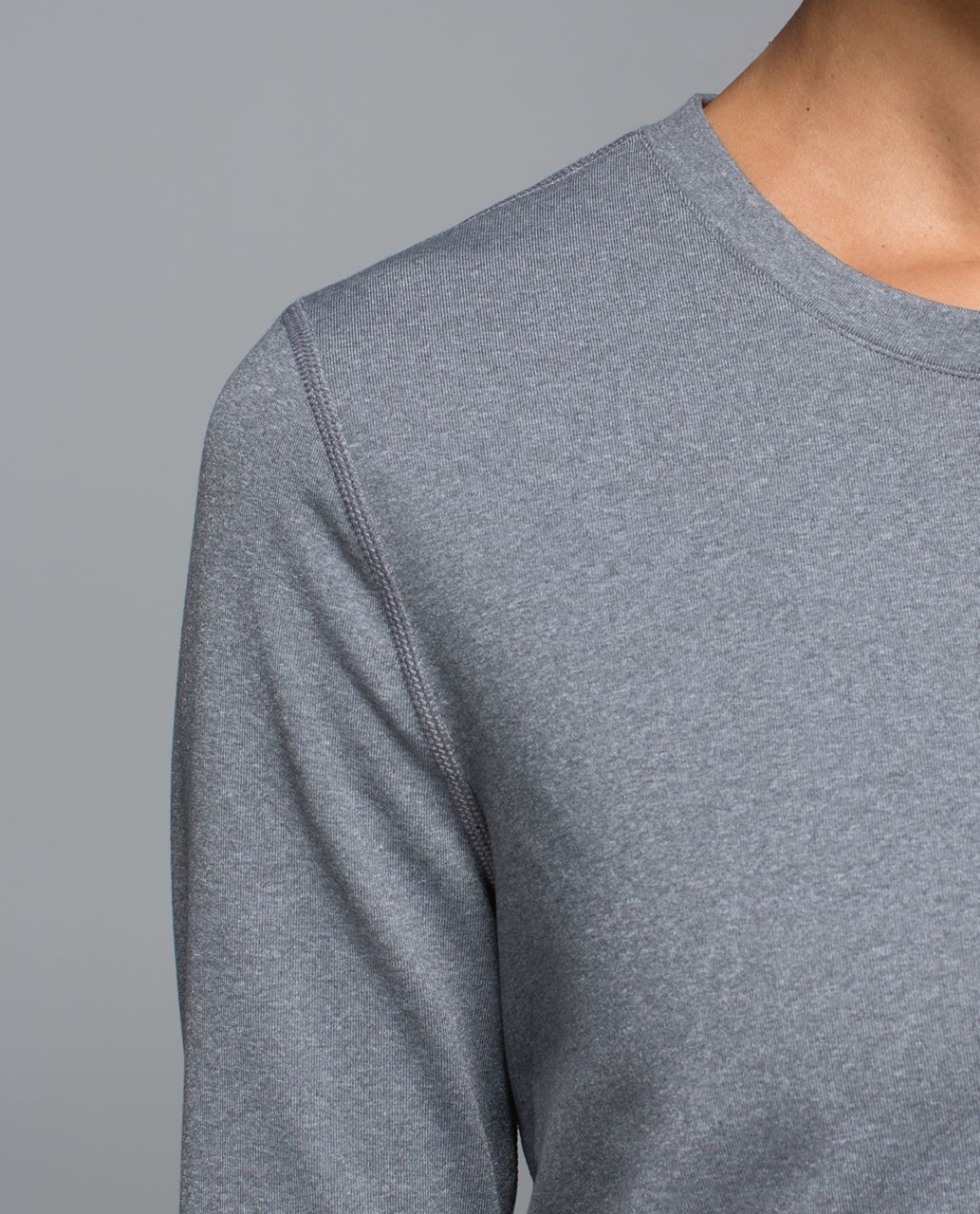 Lululemon Back Up Long Sleeve - Heathered Slate - lulu fanatics