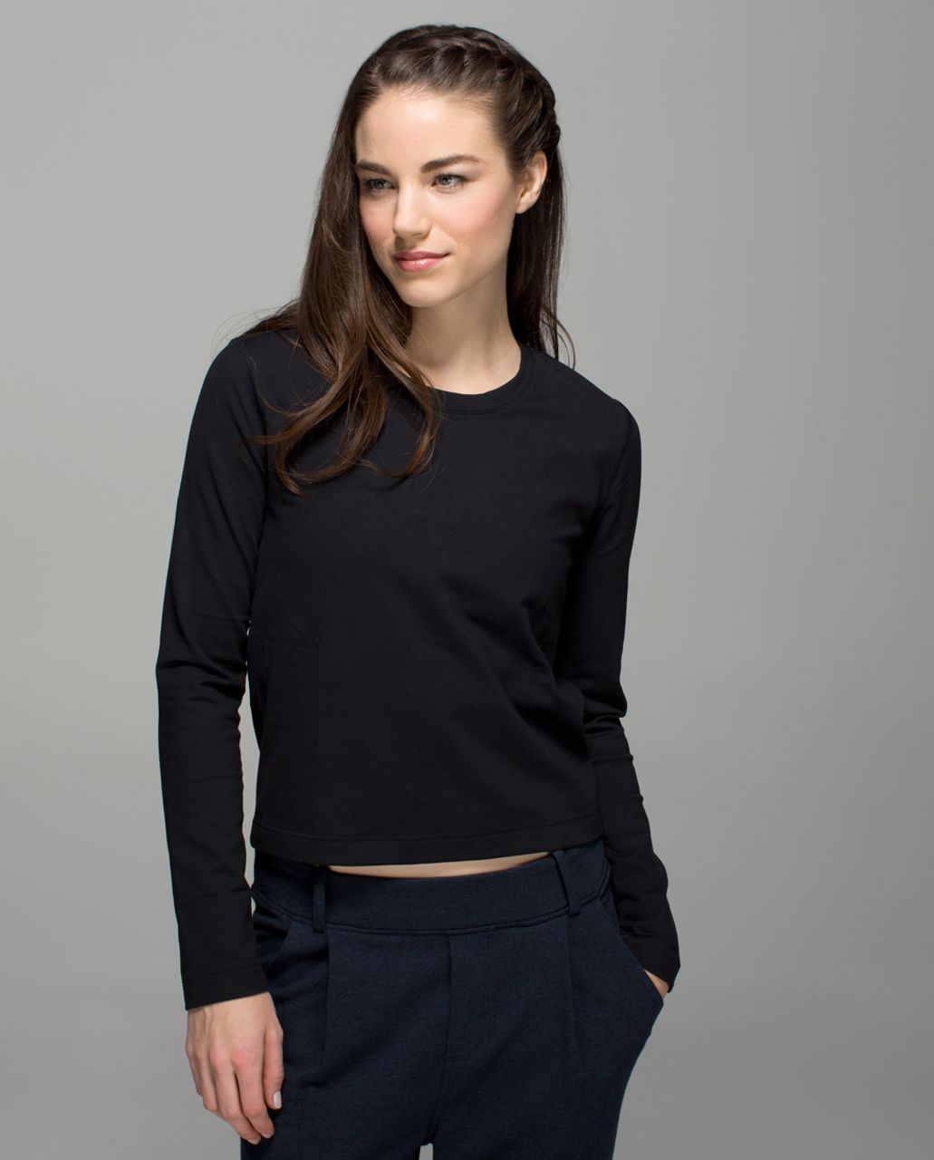 Lululemon Back Up Long Sleeve - Black - lulu fanatics