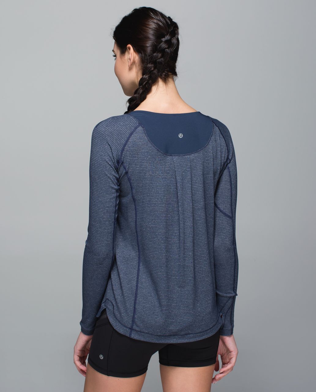 Lululemon Turn It Up Long Sleeve - Heathered Inkwell / Inkwell - lulu ...