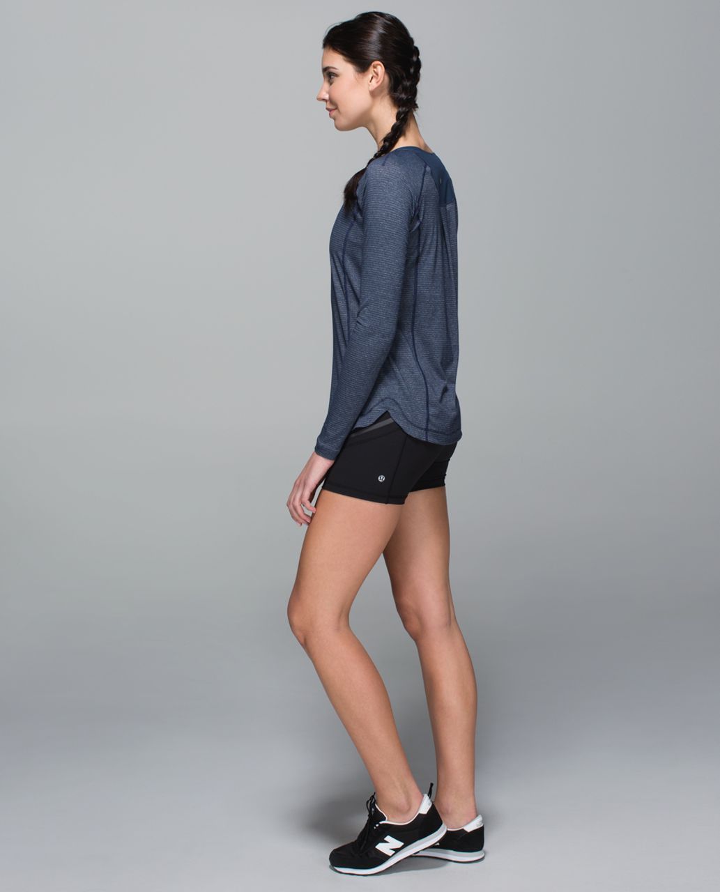 Lululemon Turn It Up Long Sleeve - Heathered Inkwell / Inkwell