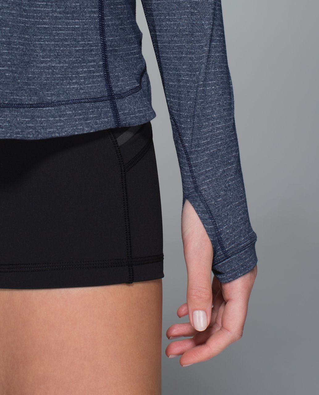 Lululemon Turn It Up Long Sleeve - Heathered Inkwell / Inkwell