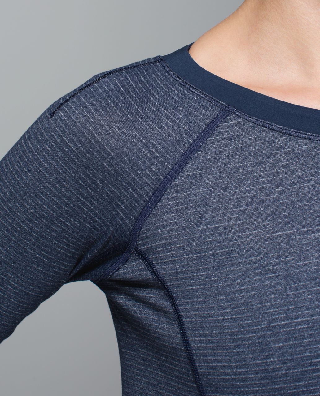 Lululemon Turn It Up Long Sleeve - Heathered Inkwell / Inkwell