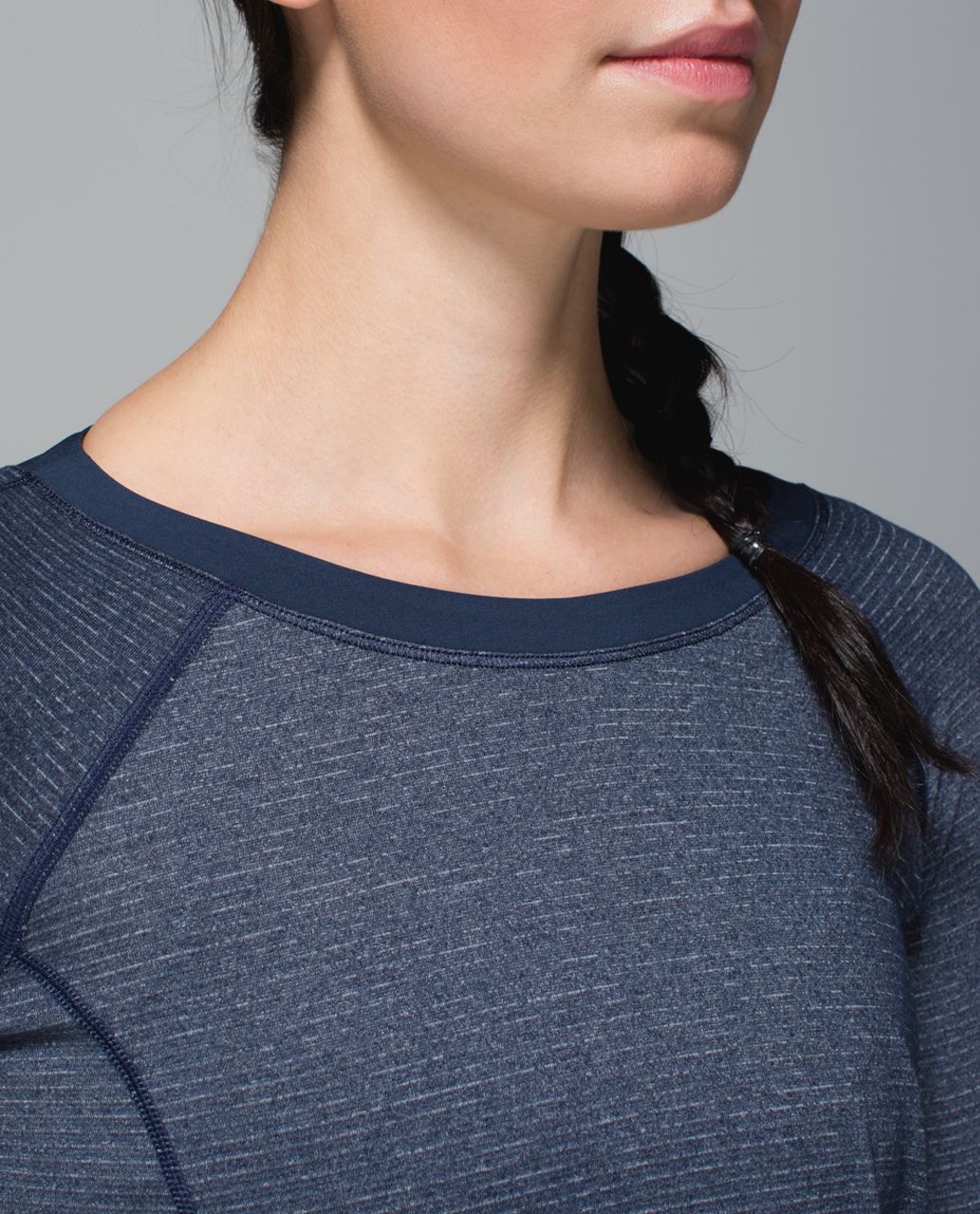 Lululemon Turn It Up Long Sleeve - Heathered Inkwell / Inkwell