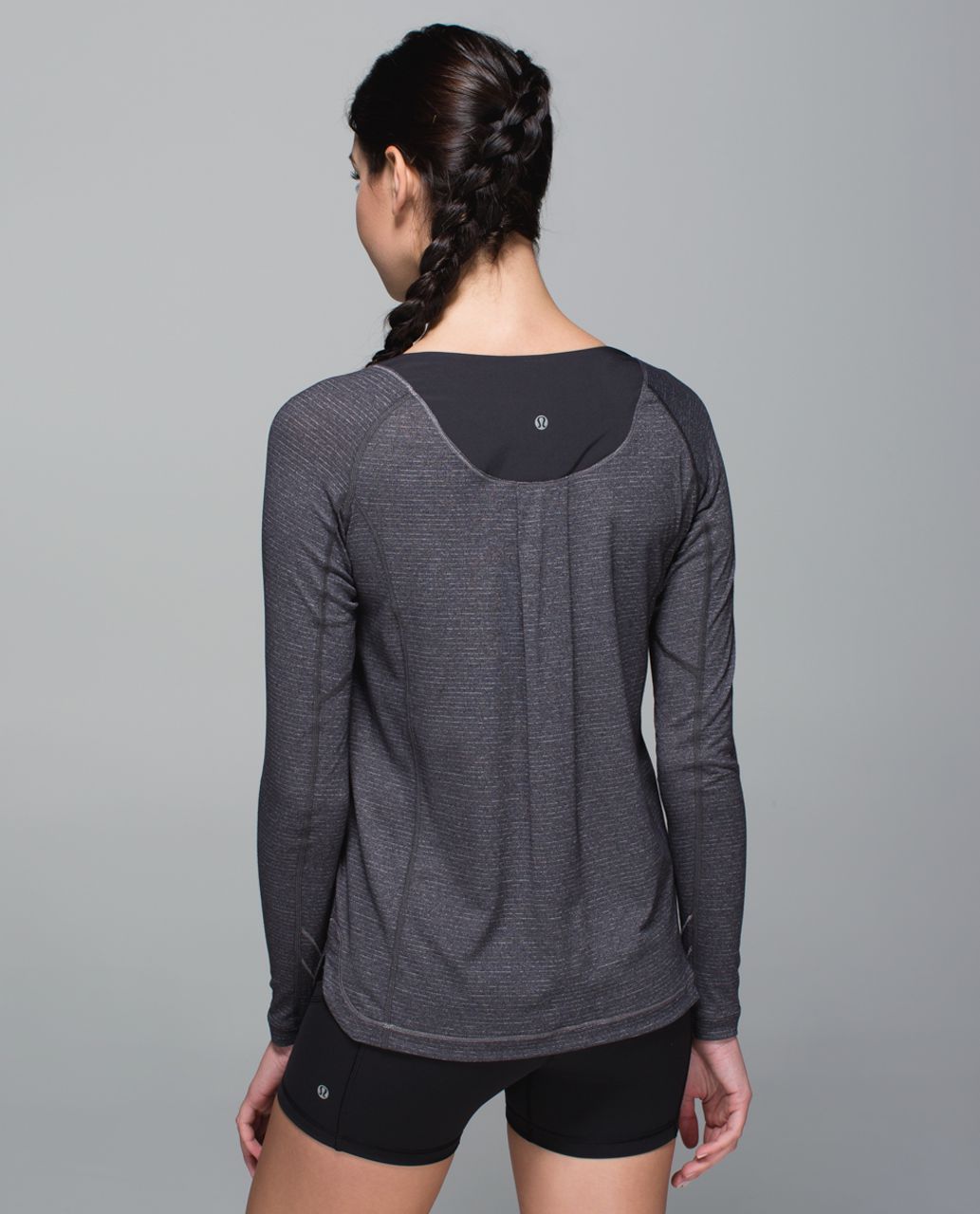 Lululemon Turn It Up Long Sleeve - Heathered Black /  Black