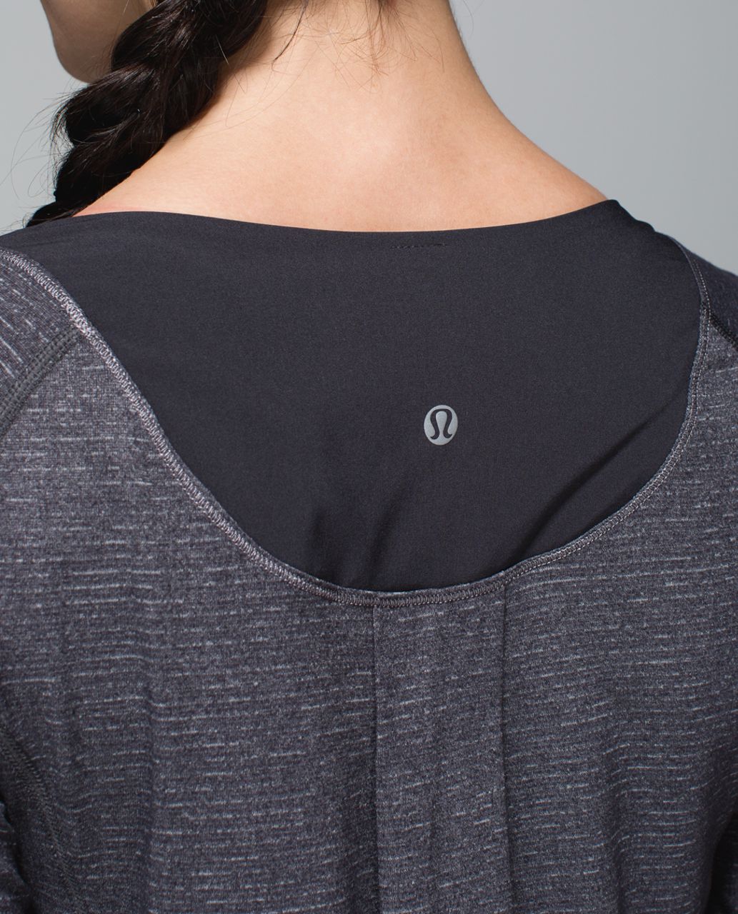 Lululemon Turn It Up Long Sleeve - Heathered Black /  Black