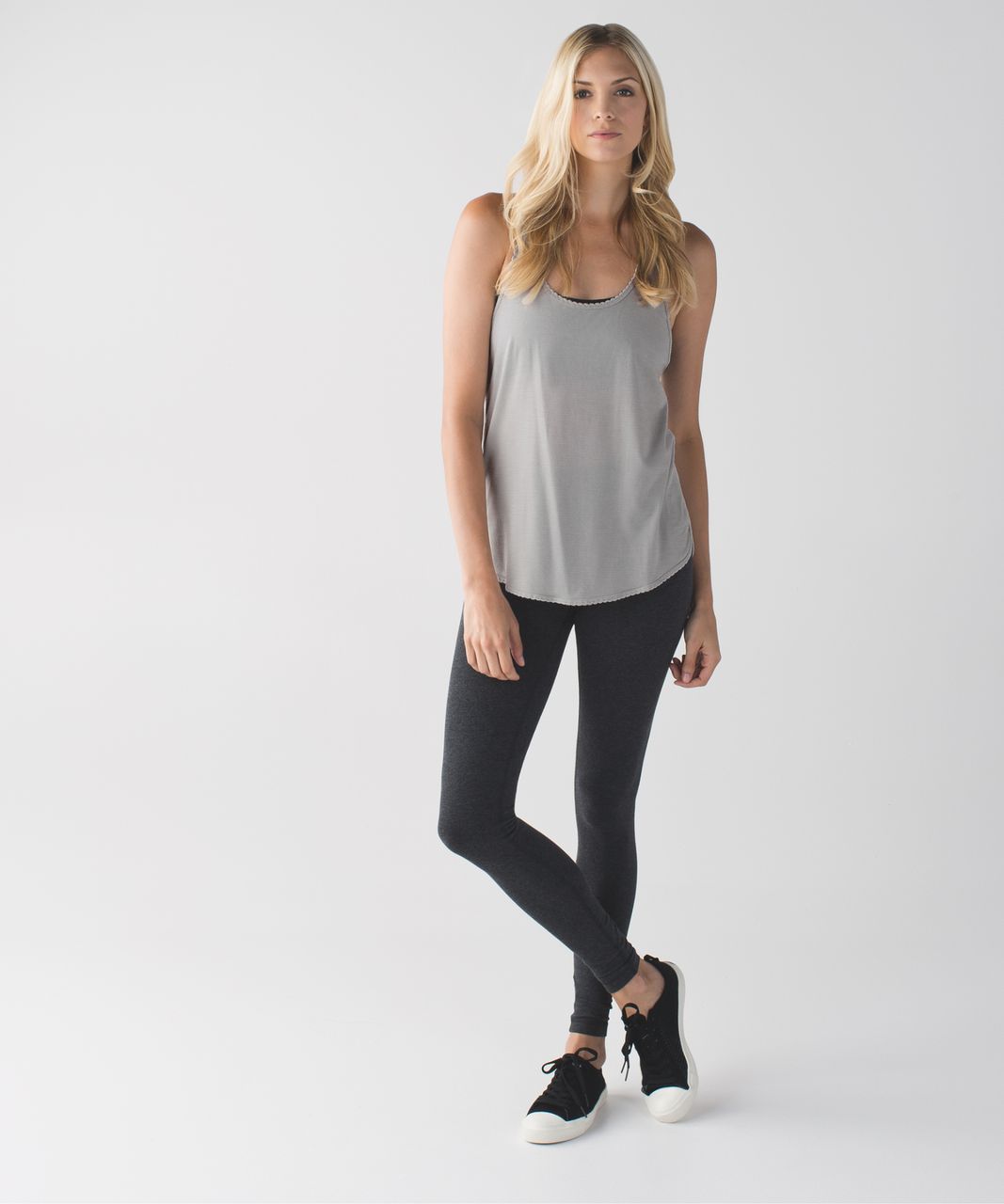 Lululemon 105 F Singlet - Heathered Silver Spoon