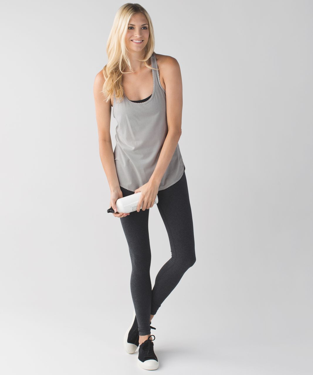 Lululemon 105 F Singlet - Heathered Silver Spoon