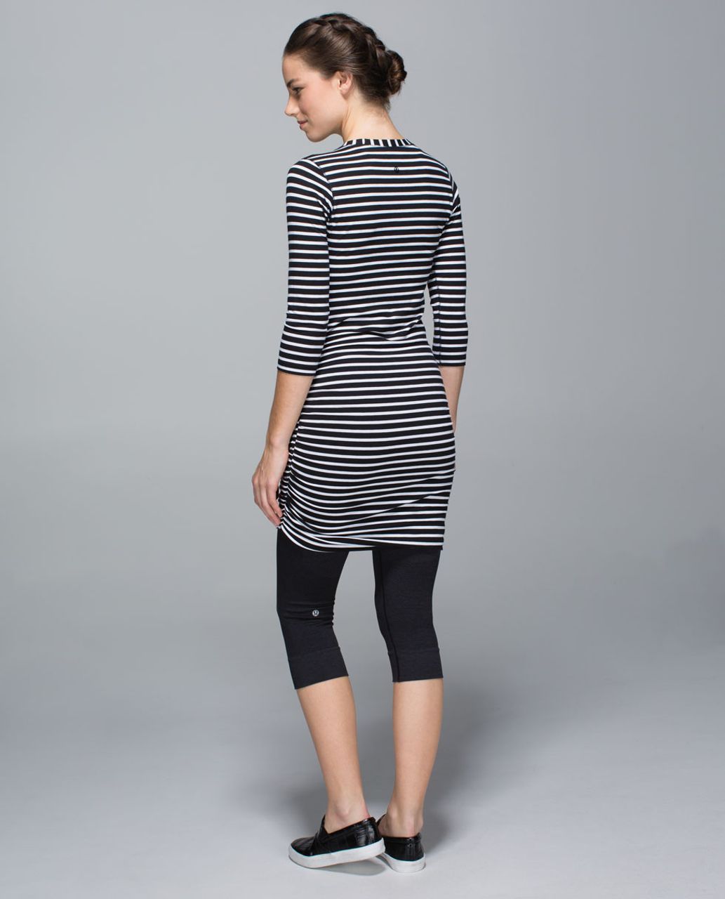 Lululemon Anytime Dress - Deenie Stripe White Black