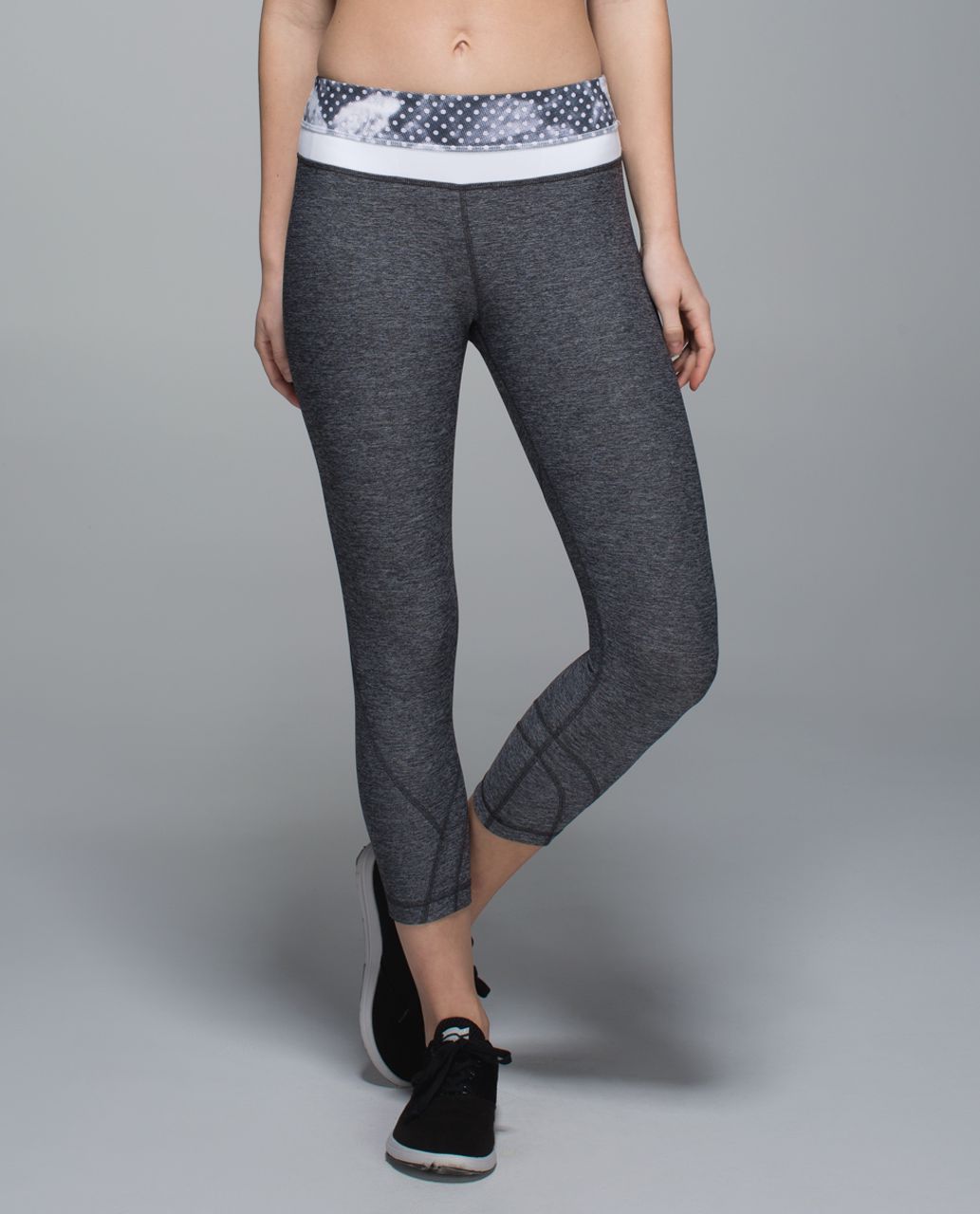 Lululemon Run: Inspire Crop II *All Luxtreme - Heathered Black / Dottie ...