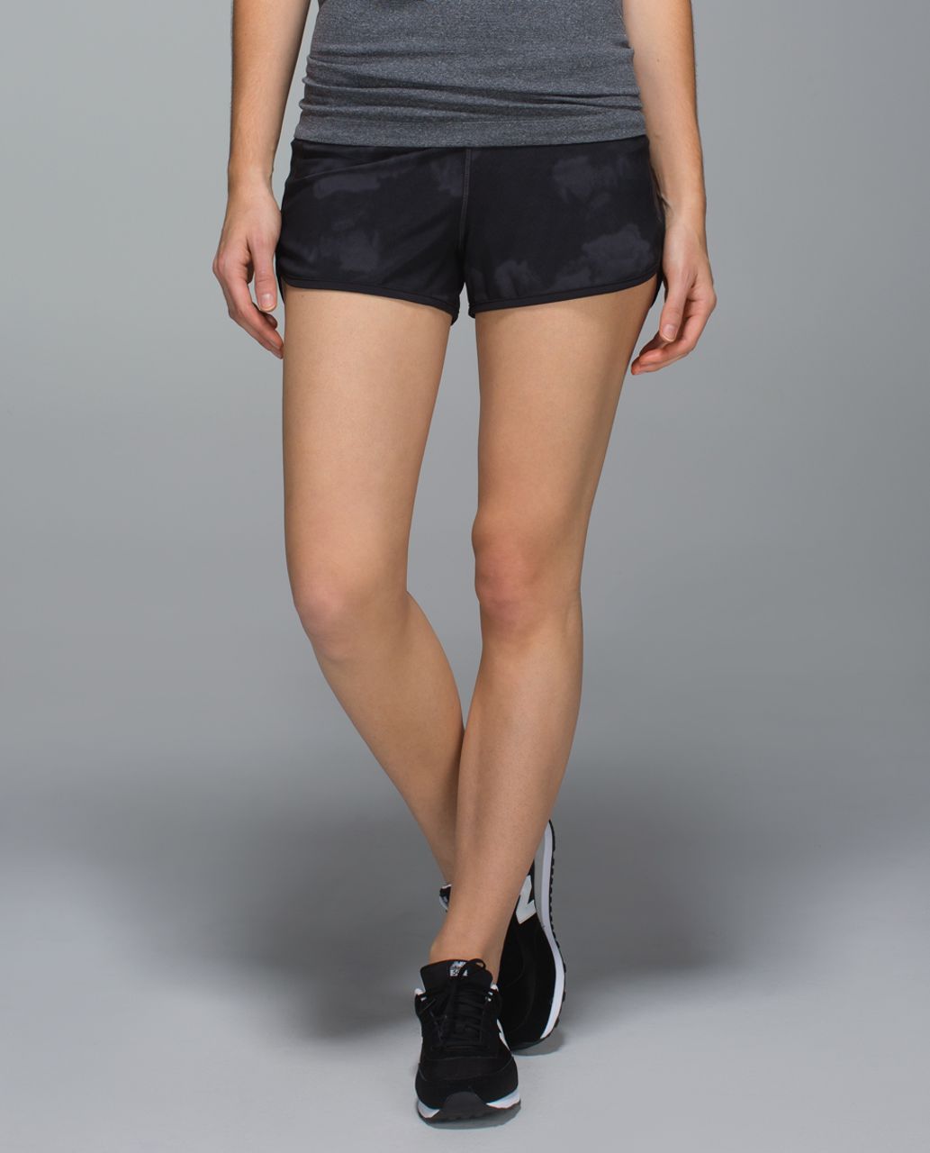 Lululemon Run:  Speed Short *4-way Stretch - Dream Rose Deep Coal Black / Black