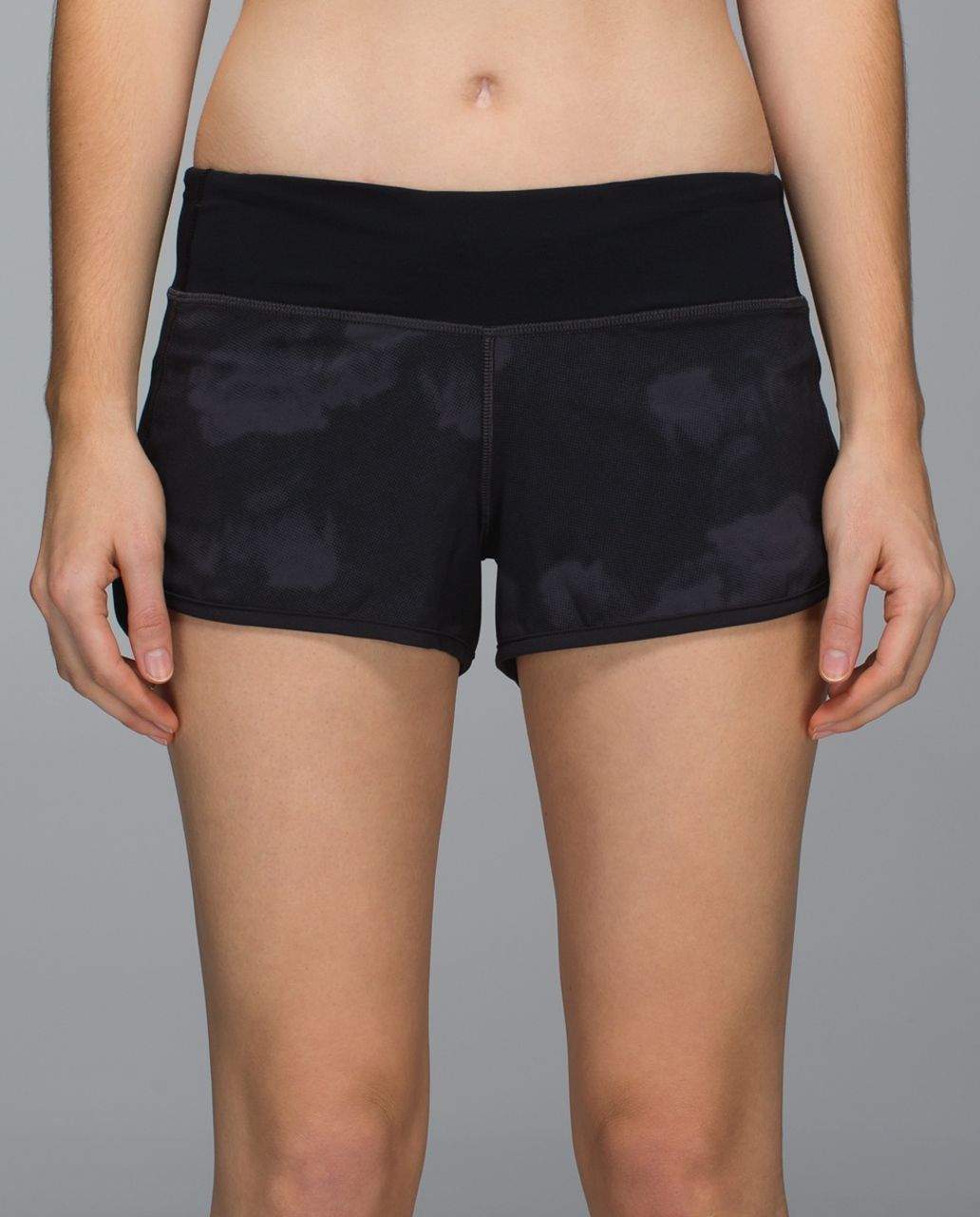 Lululemon Run:  Speed Short *4-way Stretch - Dream Rose Deep Coal Black / Black