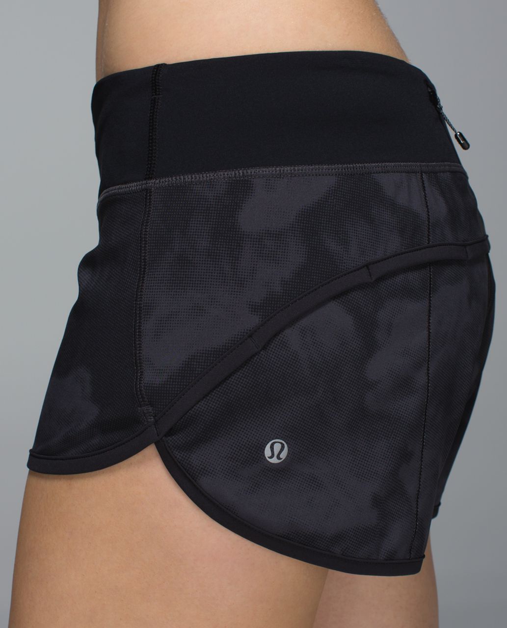 Lululemon Run:  Speed Short *4-way Stretch - Dream Rose Deep Coal Black / Black