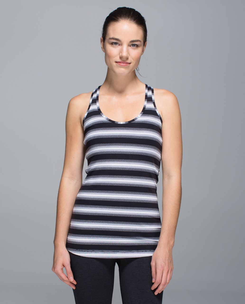 Lululemon Cool Racerback - Capilano Stripe Black White