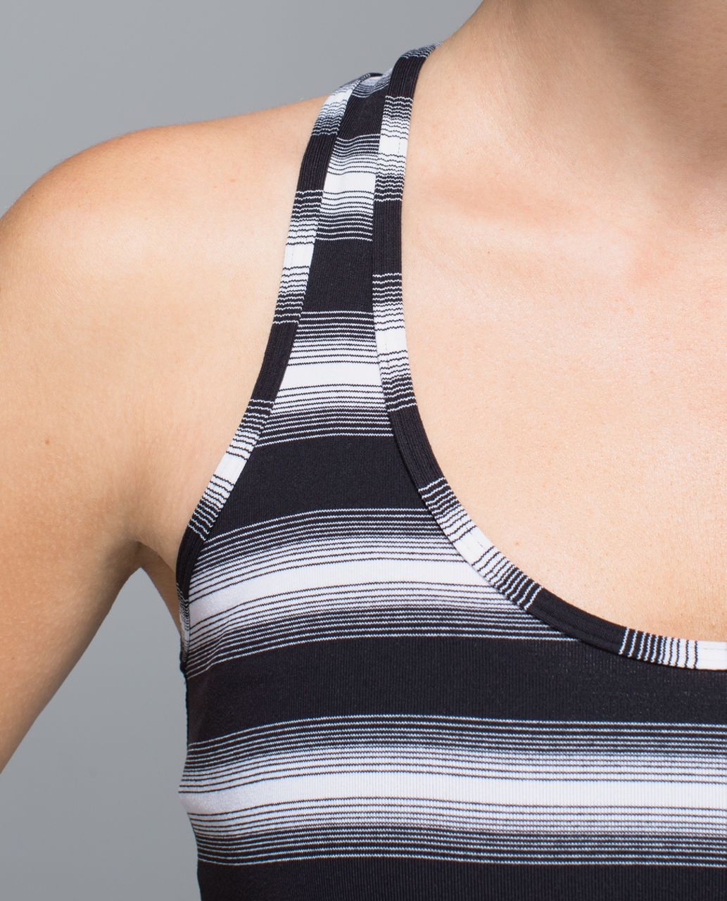 Lululemon Cool Racerback - Capilano Stripe Black White