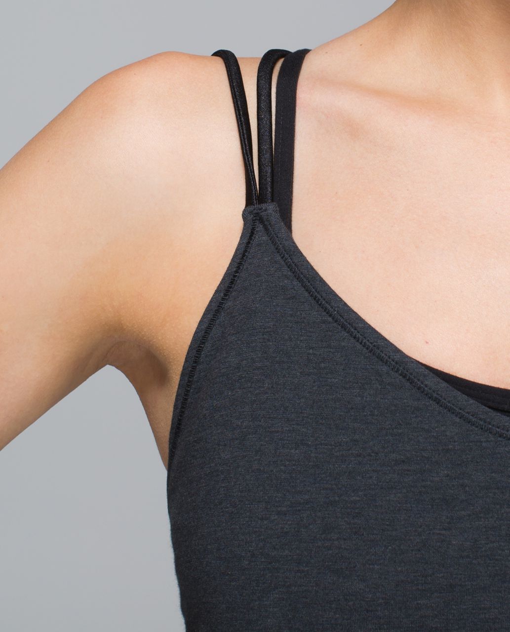 Lululemon Breezy Tank - Heathered Black /  Black