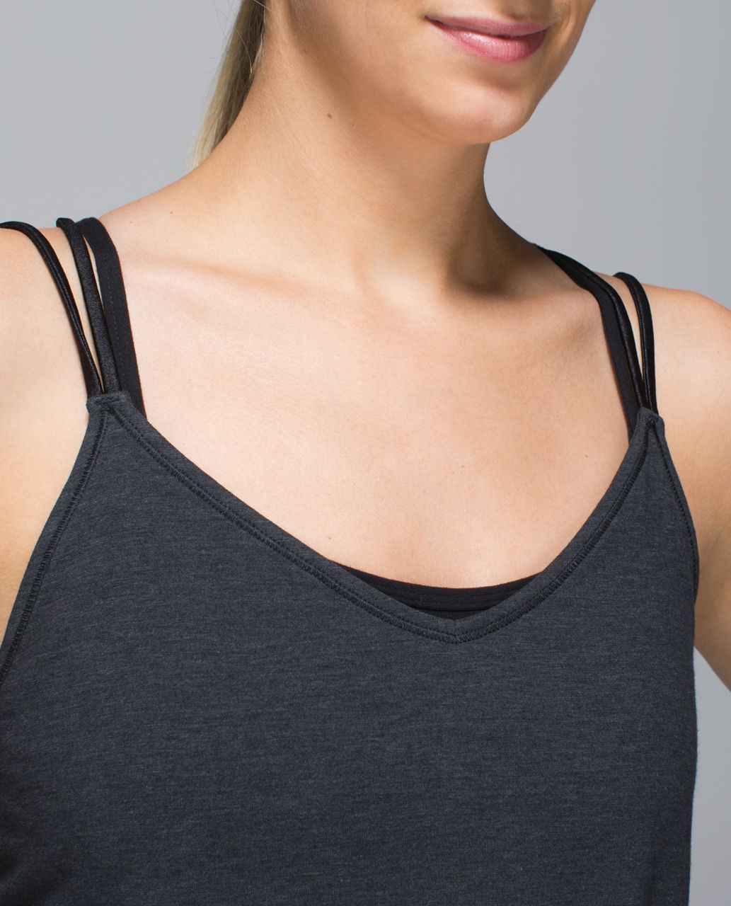 Lululemon Breezy Tank - Heathered Black /  Black