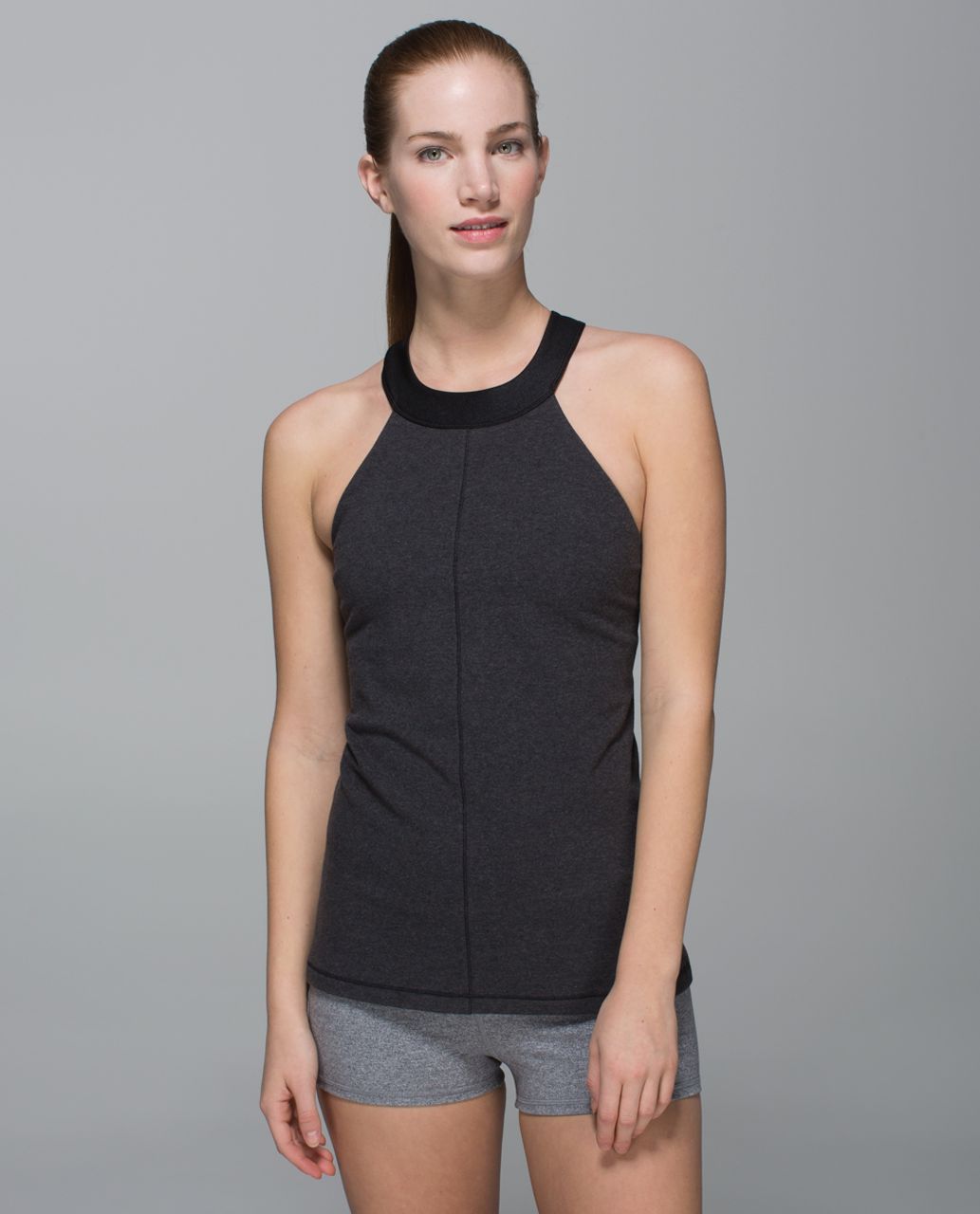 Lululemon Motivate Tank - Heathered Black /  Black