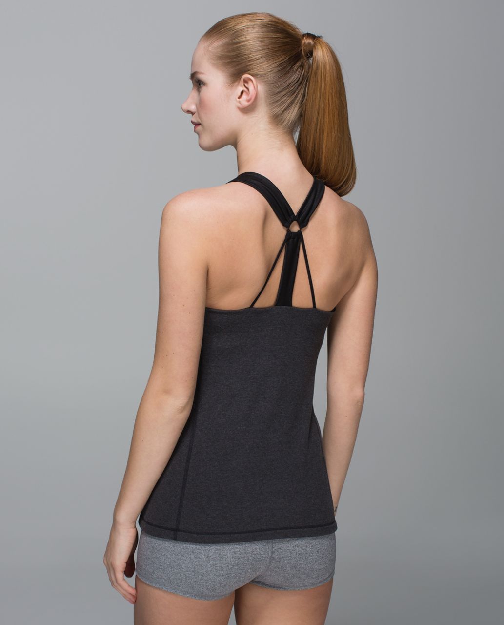 Lululemon Motivate Tank - Heathered Black /  Black