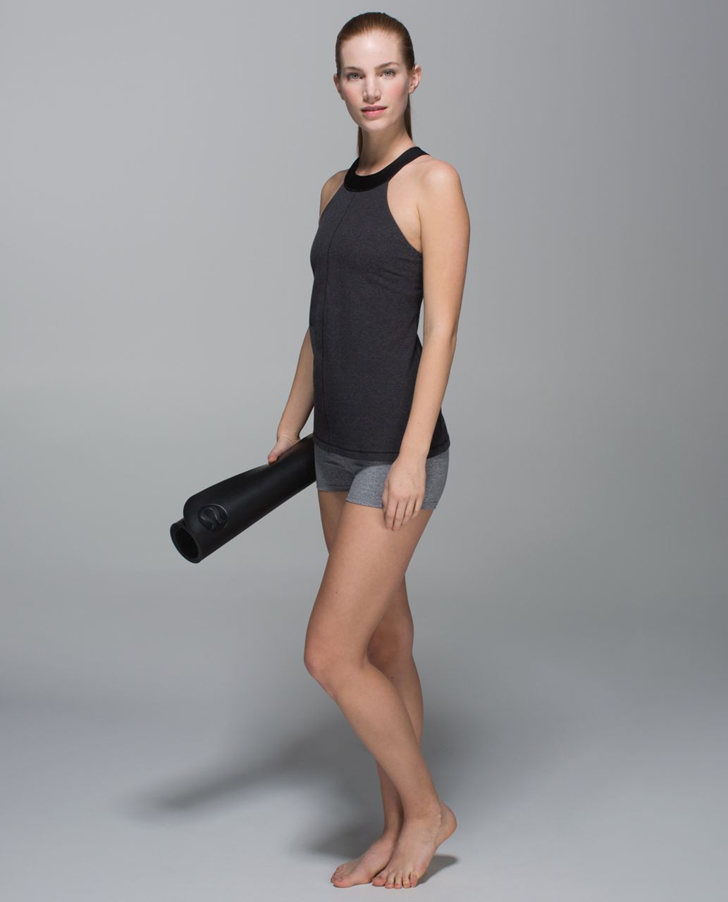 Lululemon Motivate Tank - Heathered Black /  Black