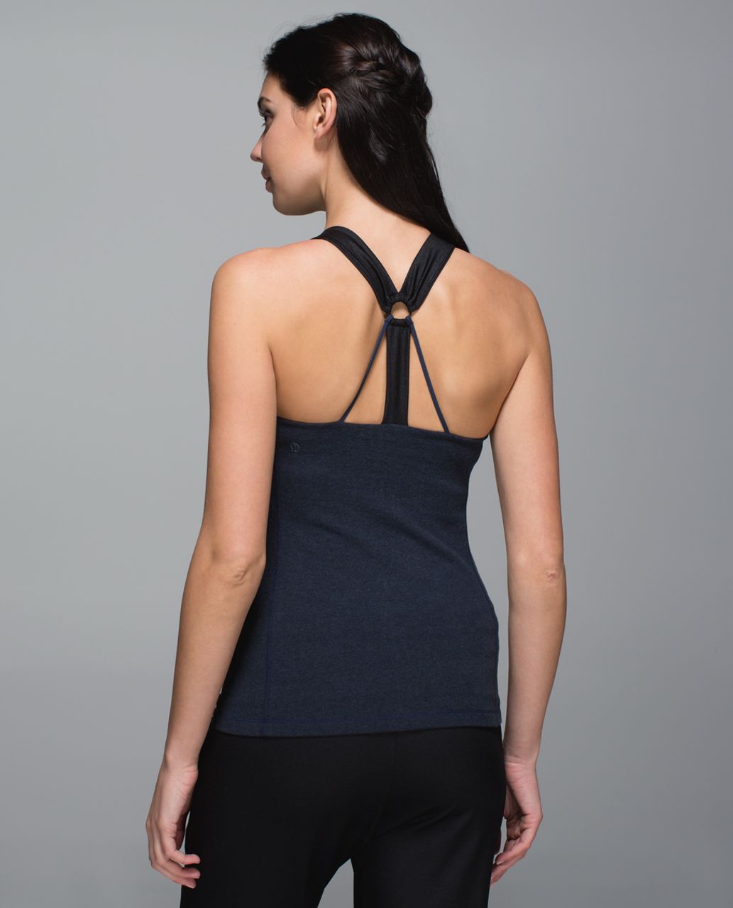 Lululemon Motivate Tank - Heathered Inkwell / Black