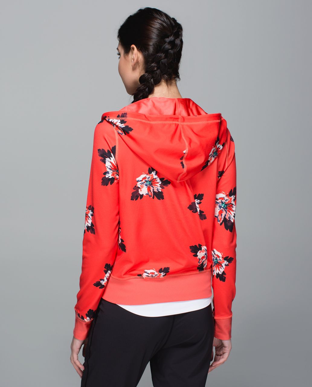 Lululemon Namaskar Hoodie - Atomic Flower Parfait Pink Atomic Red