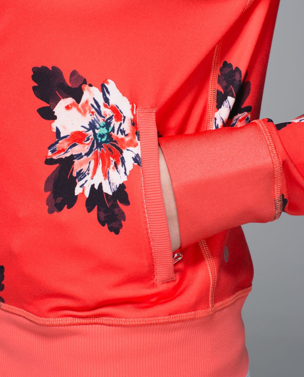 Lululemon Namaskar Hoodie - Atomic Flower Parfait Pink Atomic Red