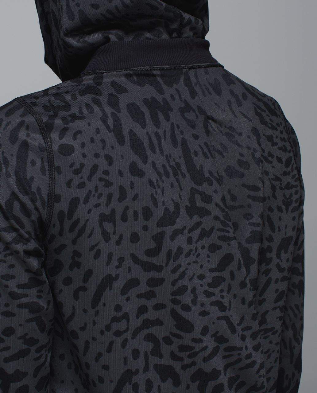 Lululemon Namaskar Hoodie - Animal Swirl Deep Coal Black / Black