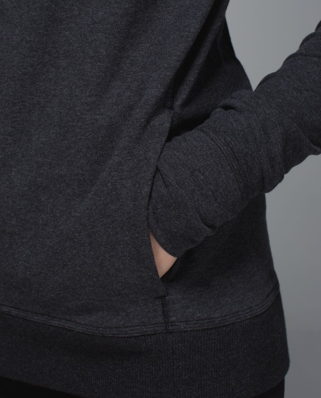 Lululemon Stress Less Hoodie - Heathered Marled Black / Black