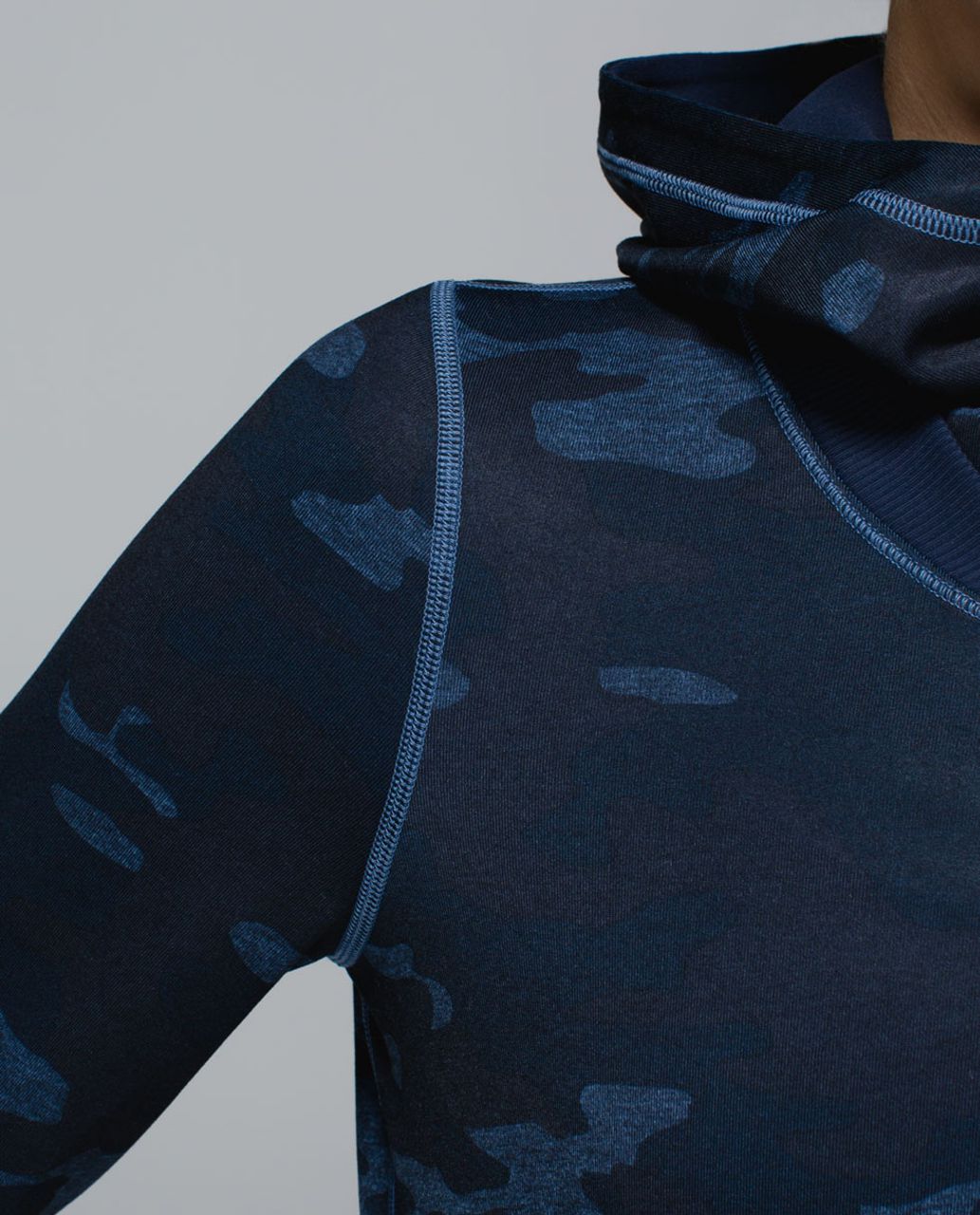 Lululemon Namaskar Hoodie - Heathered Texture Lotus Camo Oil Slick Blue /  Inkwell - lulu fanatics