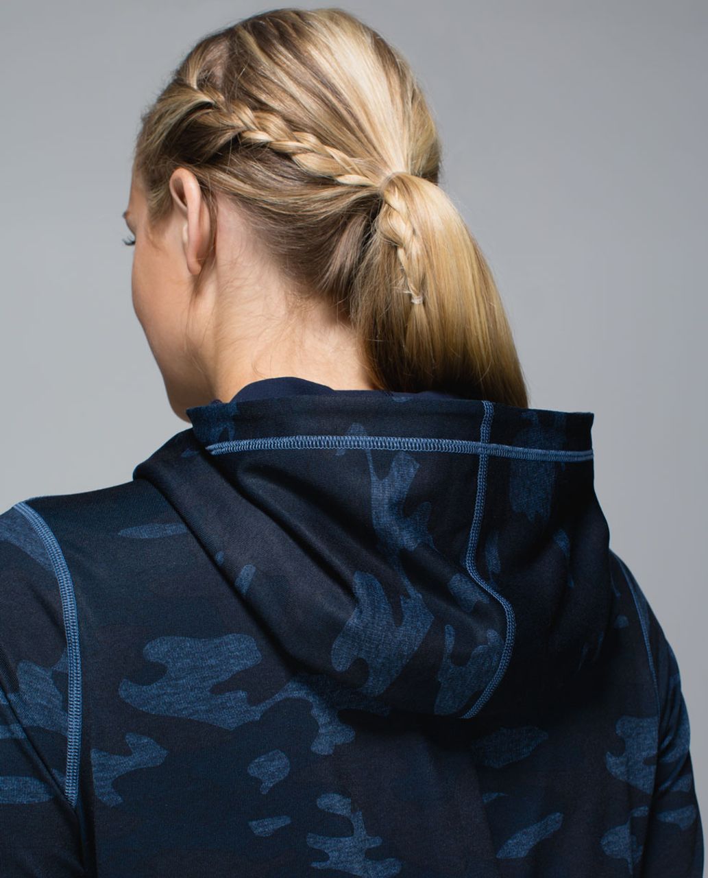 Lululemon Namaskar Hoodie - Heathered Texture Lotus Camo Oil Slick Blue / Inkwell