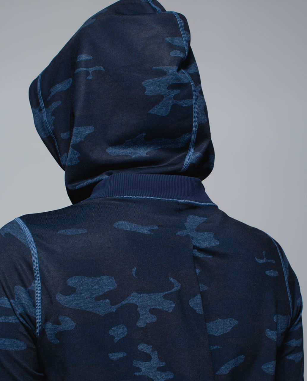 Lululemon Namaskar Hoodie - Heathered Texture Lotus Camo Oil Slick Blue / Inkwell