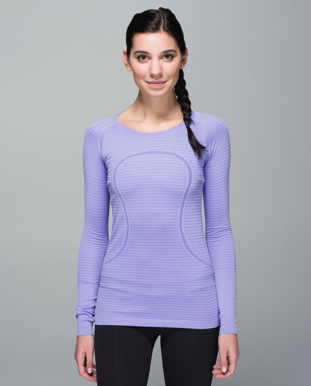 Lululemon Swiftly Tech Long Sleeve 2.0 - Prism Stripe Rhino Grey Multi -  lulu fanatics