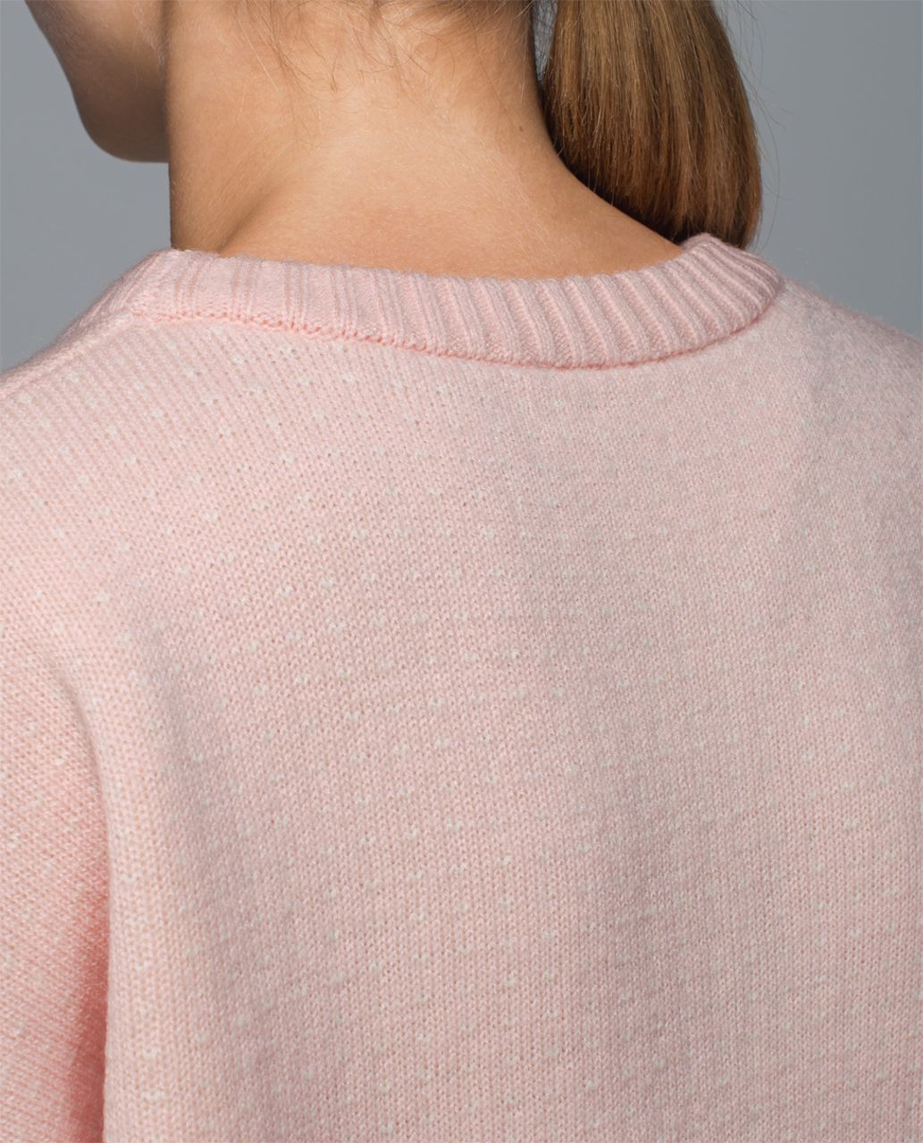 Lululemon Yogi Crew Sweater *Hearts - Parfait Pink / White