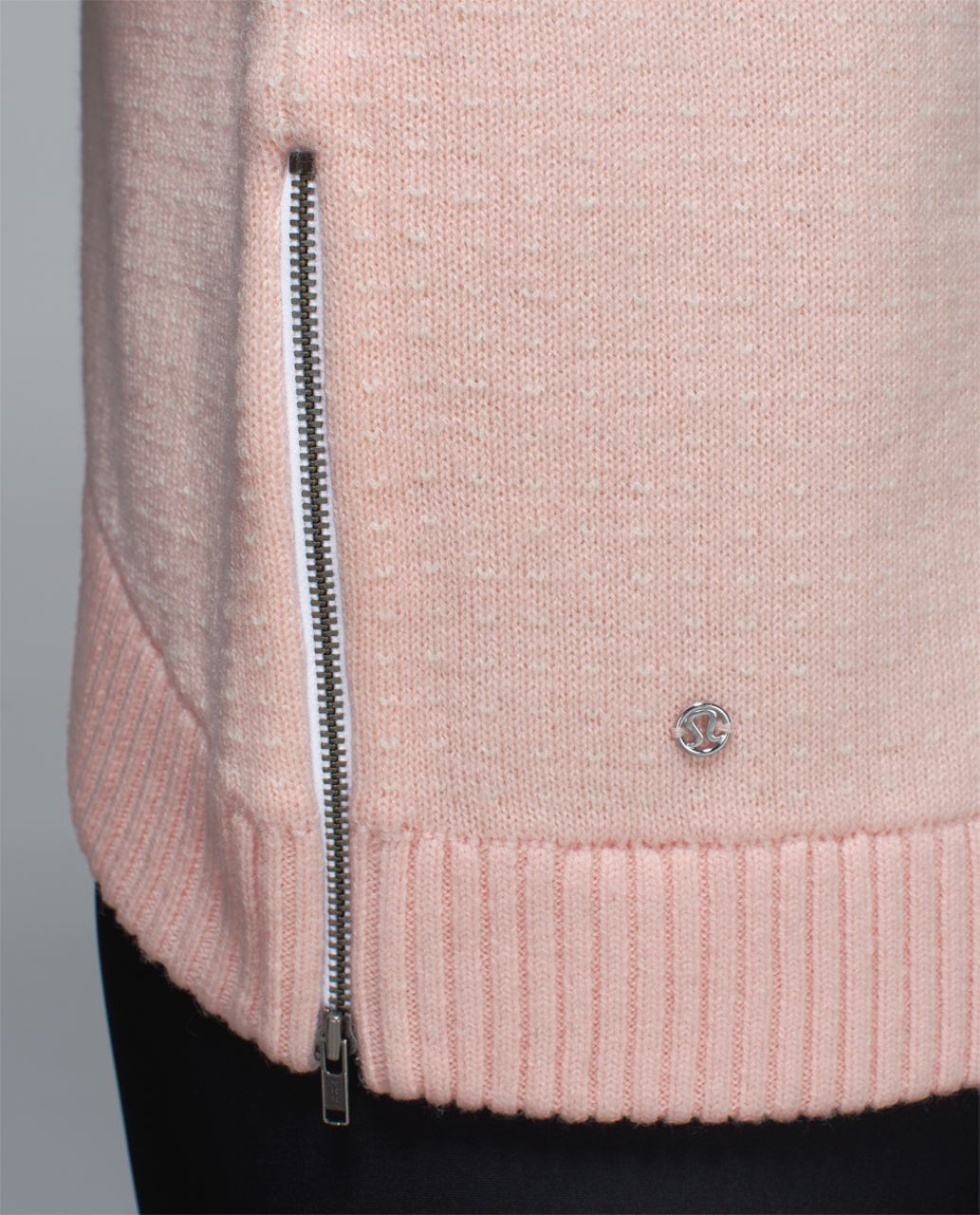 Lululemon Yogi Crew Sweater *Hearts - Parfait Pink / White