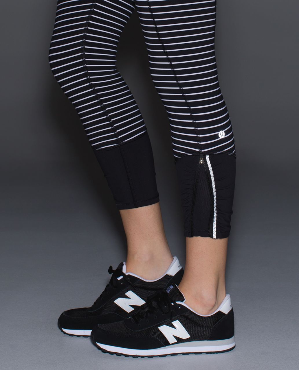 Lululemon Spandex Legging. Athletic Yoga. Black White Zebra Stripe Women's  6