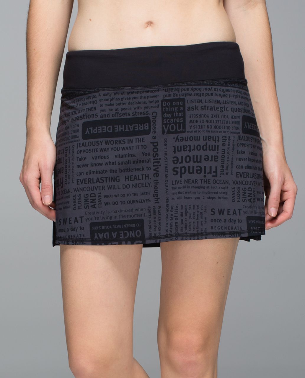 Lululemon Run: Pace Setter Skirt - Coal Pig Pink Shale Stripe / Coal - lulu  fanatics