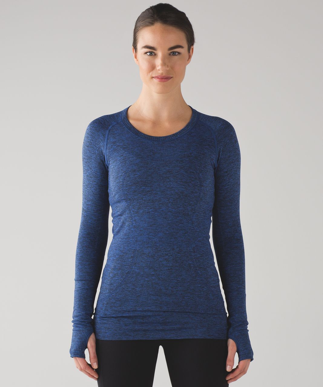 Lululemon Swiftly Tech Long Sleeve (Breeze) *Relaxed Fit - Gatsby Blue /  Black - lulu fanatics