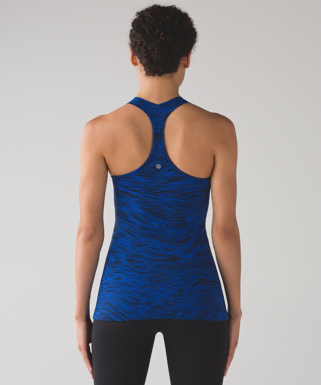 Lululemon Cool Racerback II - Life Lines Cerulean Blue Black